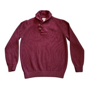 Duluth Trading Co Men's Burgundy Brigadier Shawl Collar Sweater size XL Tall